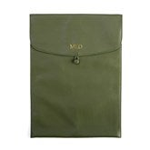 Leather Tech Sleeve - Green