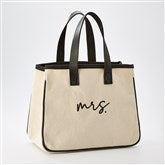 Mrs. Canvas Leather Tote