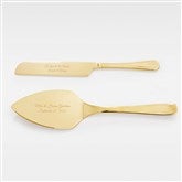 Gold Cake Server Set