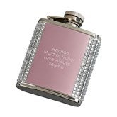 Pink Jeweled Flask