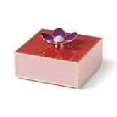 Floral Square Box- Red  Pink