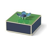 Floral Jewelry Box- GreenNavy