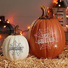 Personalized Pumpkins - Spiders & Spiderwebs - 21608