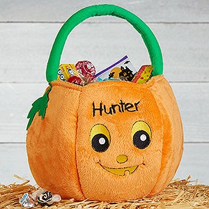 Pumpkin Pal Embroidered Plush Trick or Treat Bag - 14972