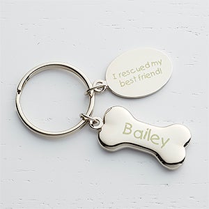 Dog Bone Personalized Keychain - 15753