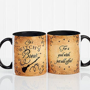 Witch's Brew Personalized Coffee Mug 11oz.- Black - 16200-B