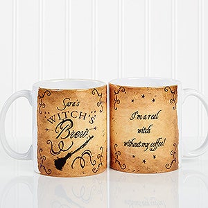 Witch's Brew Personalized Coffee Mug 11oz.- White - 16200-W