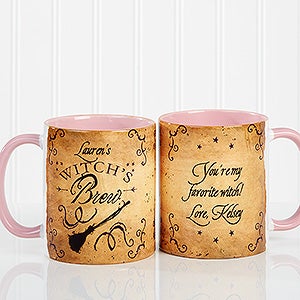 Witch's Brew Personalized Coffee Mug 11oz.- Pink - 16200-P