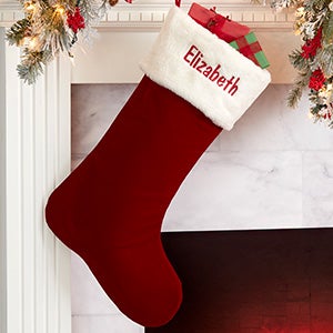 Red Velvet 24quot; Personalized Christmas Stocking - 19004-24