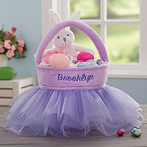 Purple Tutu Personalized Easter Basket - 20580-P