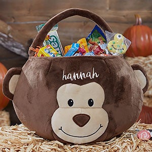 Monkey Embroidered Halloween Treat Bag - 25042