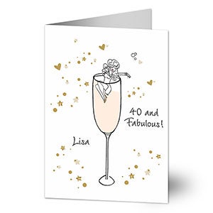 Cheers Milestone Birthday Greeting Card by philoSophies - 25199