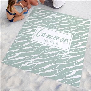 Hand Drawn Pattern Personalized Beach Blanket - 28200