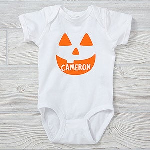 Jack-o'-Lantern Personalized Halloween Baby Bodysuit - 32007-CBB