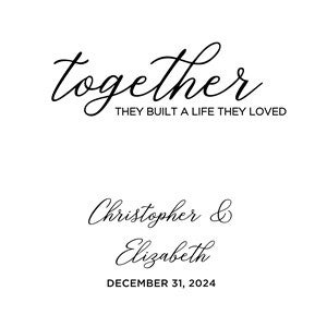 Together They Built A Life Personalized Shiplap Picture Frame - 4x6  Horizontal