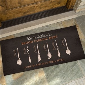 Family Broom Personalized Halloween Oversized Doormat- 24x48 - 35894-O