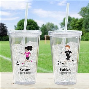 philoSophie's® Soccer Personalized Acrylic Insulated Tumbler - 39302