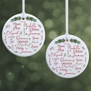 Merry Family Personalized Ornament- 2.85