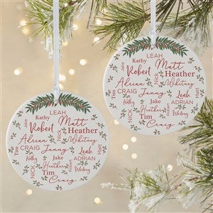 Merry Family Personalized Ornament-3.75