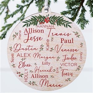 Merry Family Personalized Ornament-3.75