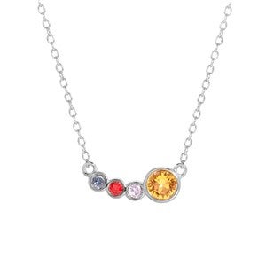 4 stone 2024 birthstone necklace