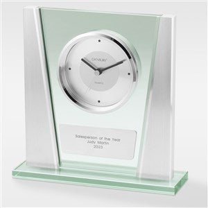 Engraved Modern Glass Recognition Clock - 41611