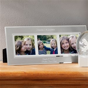 Friends Engraved Flat Iron Black Picture Frame - Horizontal 4x6