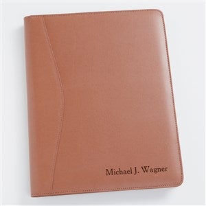 Engraved Graduate Tan Leather Portfolio - 41919