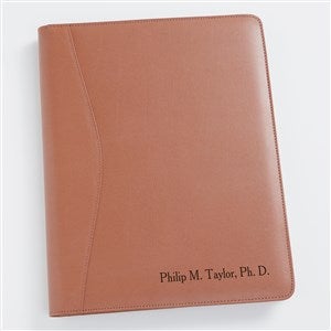 Engraved Professional Tan Leather Portfolio - 41920