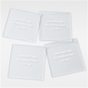 Engraved Custom Housewarming Glass Coaster - 41985