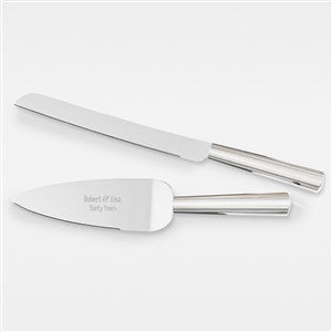 Engraved Anniversary Cake Knife  Server Set - 42025