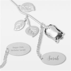 Engraved Birthday Keepsake Silver Rose - 42052