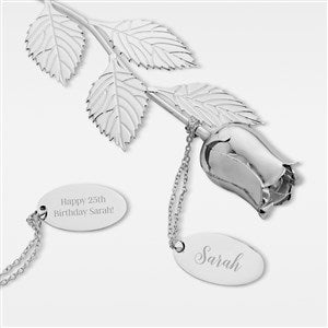 Engraved Birthday Keepsake Large Silver Rose - 42052-L