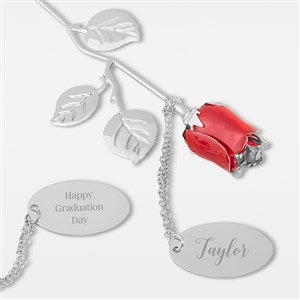 Engraved Graduation Keepsake Red Rose - 42054-Red