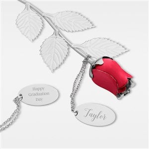 Engraved Graduation Keepsake Large Red Rose - 42054-RedL