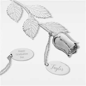 Engraved Birthday Graduation Large Silver Rose - 42054-L