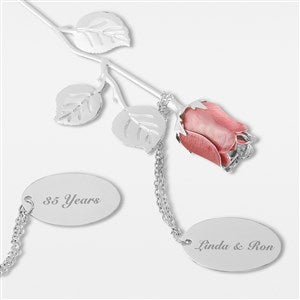 Engraved Anniversary Keepsake Pink Rose - 42059-Pink