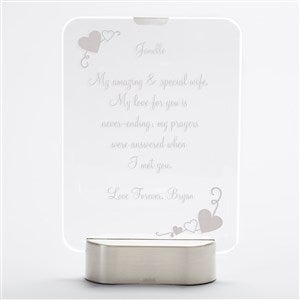 Engraved LED Glass Keepsake For My Wife - 42065