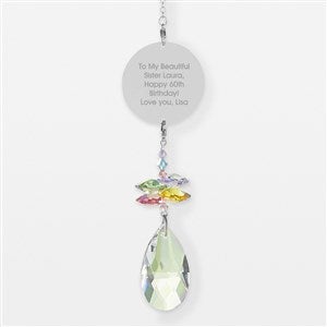 Engraved Birthday Message Rainbow Suncatcher - Pastel - 42123-P