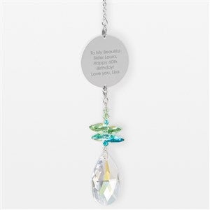 Engraved Birthday Message Rainbow Suncatcher - Ocean - 42123-O