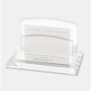 Engraved Glass Business Card Holder - 42135