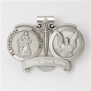 Engraved St. Christopher Visor Clip For Him - 42301