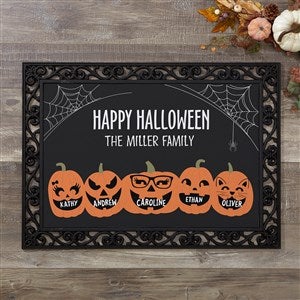 Jack-o'-Lantern Family Personalized Halloween Doormat- 18x27 - 42310