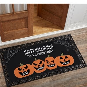 Jack-o'-Lantern Family Personalized Oversized Doormat- 24x48 - 42310-O