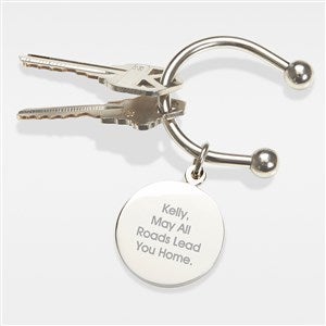 Engraved Silver-Plated Keychain For Her - 42327