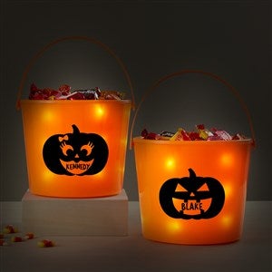 Jack-o'-Lantern Personalized Halloween Light Up Treat Bucket - 42338