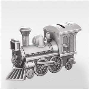 Engraved Pewter Choo-Choo Train Bank - 42340