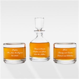 Etched Retirement Message Duet 8.5 oz. Stacking Decanter Set - 42532