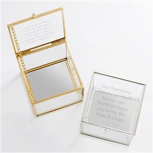 Sliver/gold jewelry box (never been used) engraved outlet message