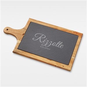 Engraved Entertaining Slate  Wood Paddle - 43236